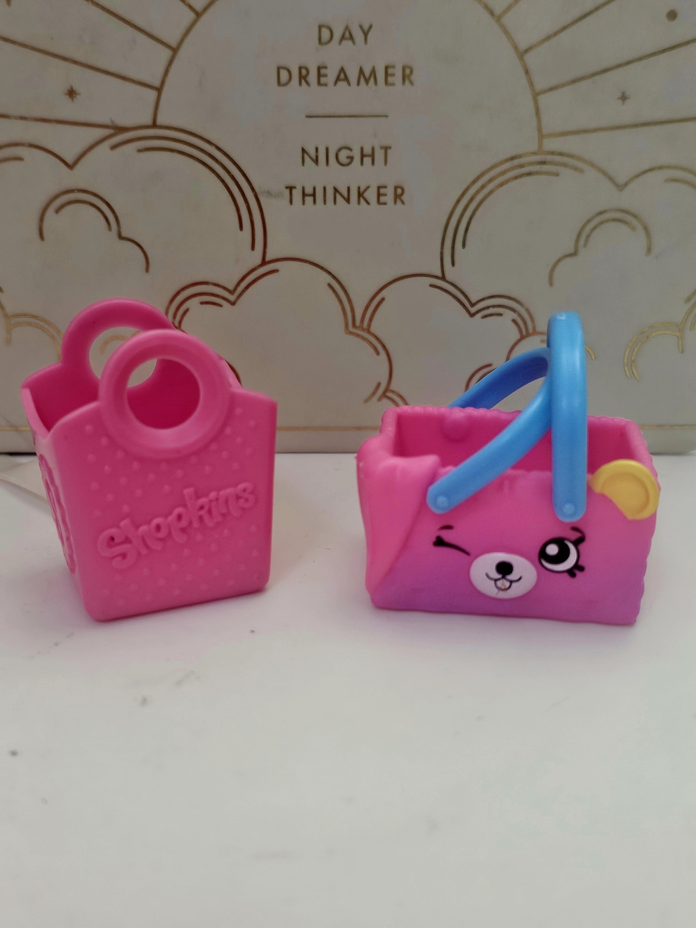 Shopkins Pink Play Bag Set with Blue Handles